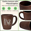 Coorg Coffee Bean Eco Mug- 300ml Unbreakable Mug | Sustainable Bamboo and Coffee Husk Mug