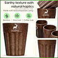 Coorg Coffee Bean Eco Cups - 100ml Unbreakable Coffee Bean Mug | Bamboo and Coffee Husk Mug