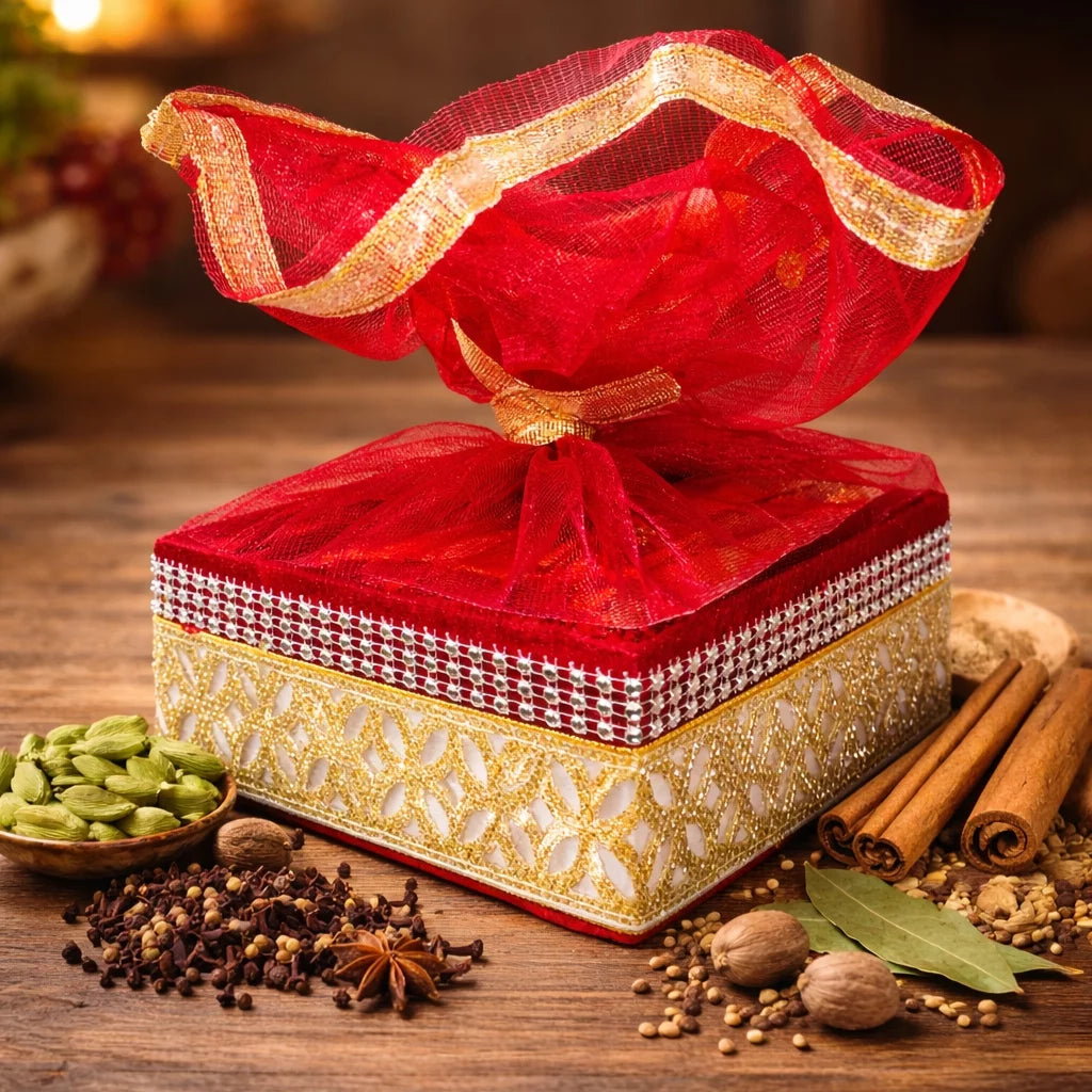 Coorg Spice Gift Hamper Premium Clove, Green Cardamom 8mm, Black Pepper, Cinnamon