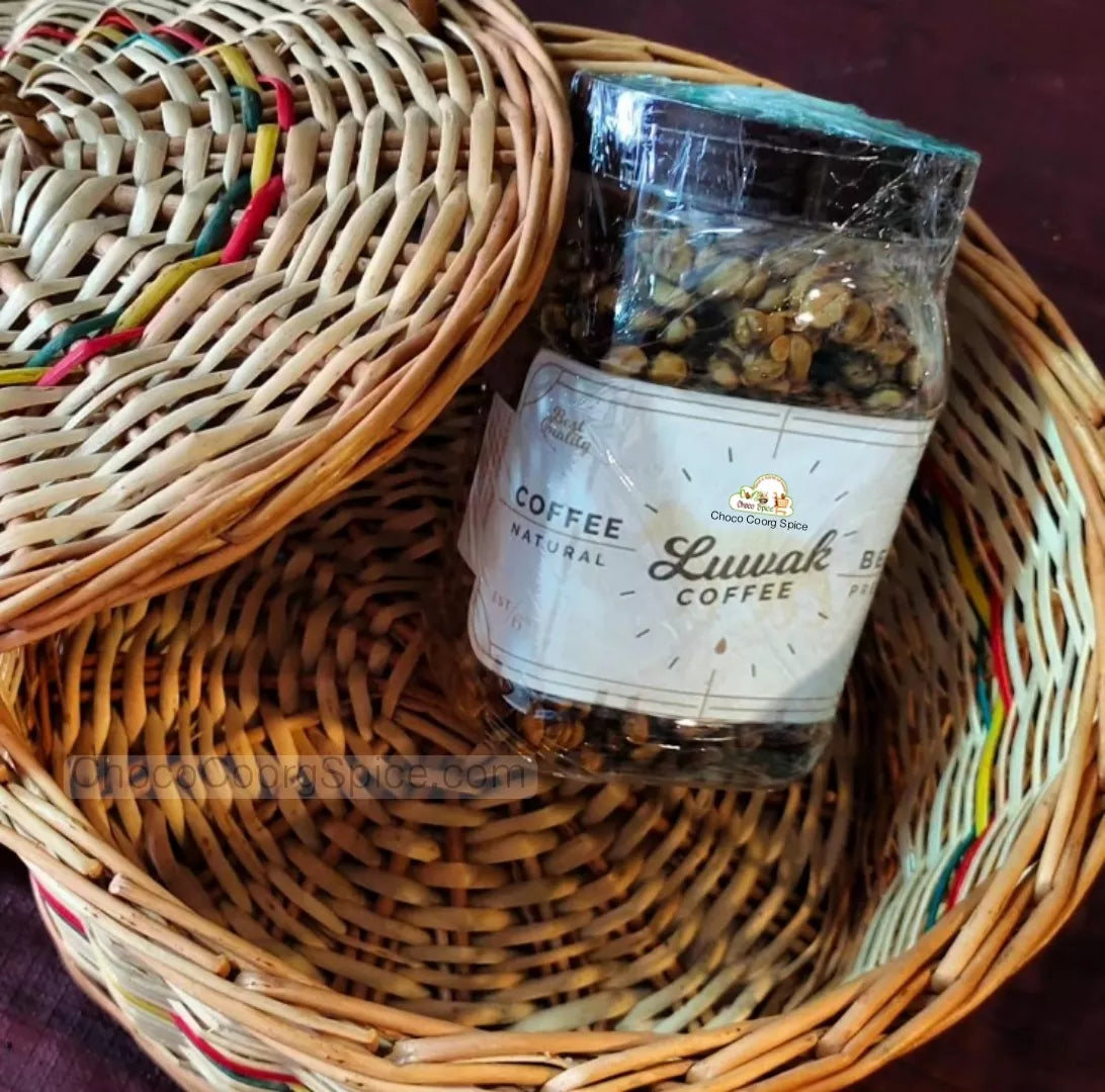 Luwak Coffee Raw Beans - Civet Coffee from Coorg - Kopi Luwak Beans