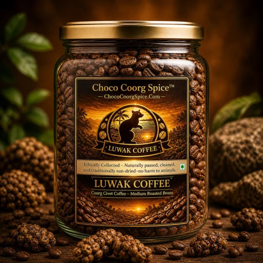 Coorg Civet Coffee - Premium Luwak Medium Roasted Coffee Beans