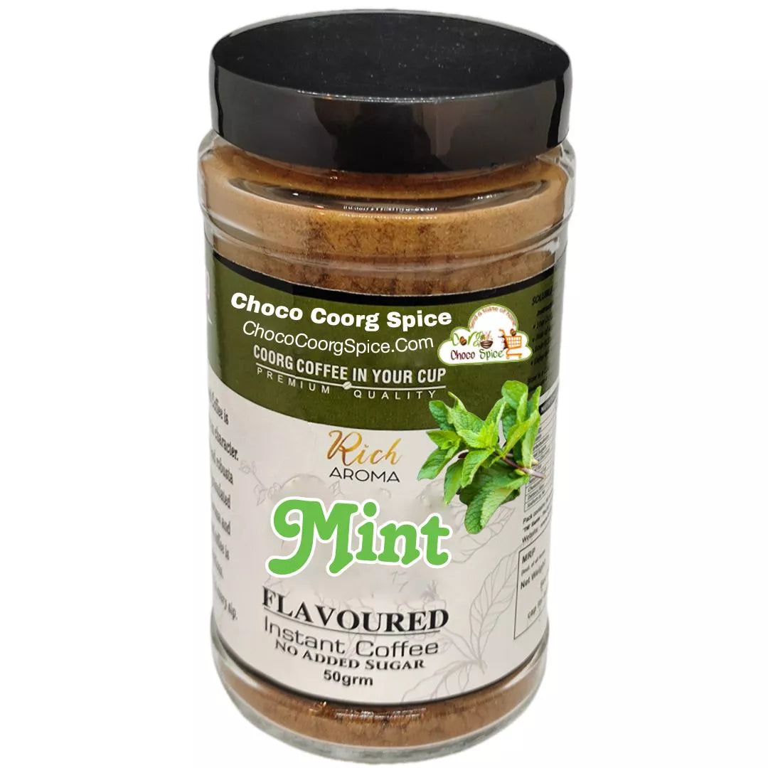Mint Flavor Instant Coffee - 50 gm - Coorg Flavour Coffee