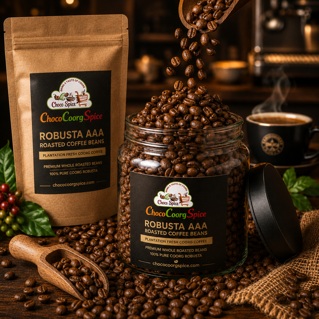 Robusta AAA Medium Roasted Beans Coorg Coffee